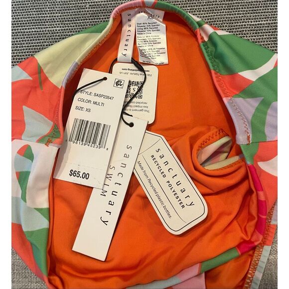 Sanctuary Women's Summer Palms High-Leg High-Rise Bikini -XS - Picture 3 of 3